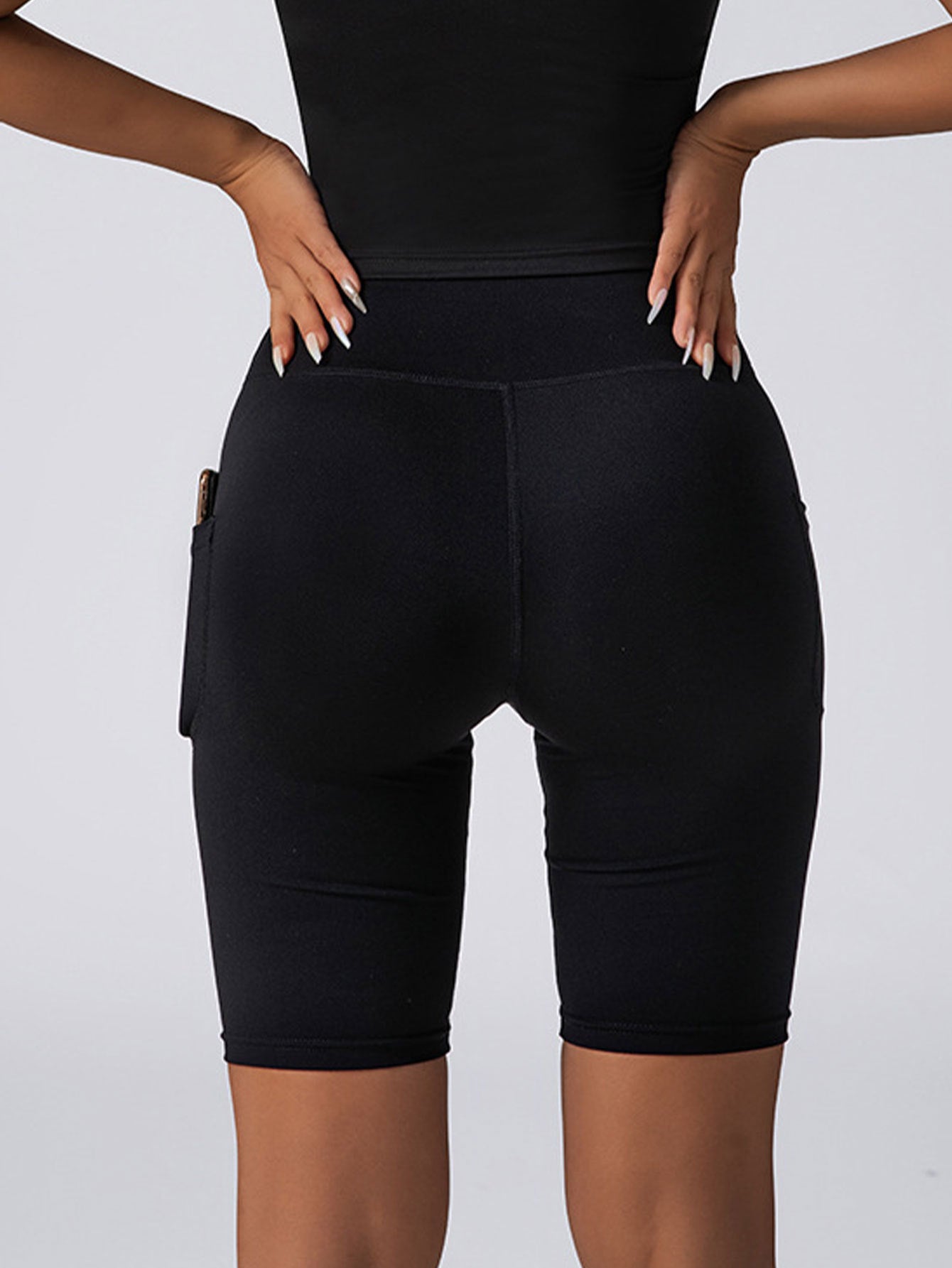Biker Shorts Women Tummy Control No Seam High Waist Yoga Gym Workout Running Volleyball Shorts With Pockets