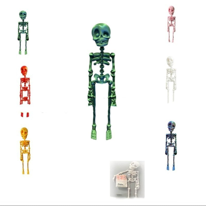 Poseable Skull Refridgerator Magnets Halloween Decoration