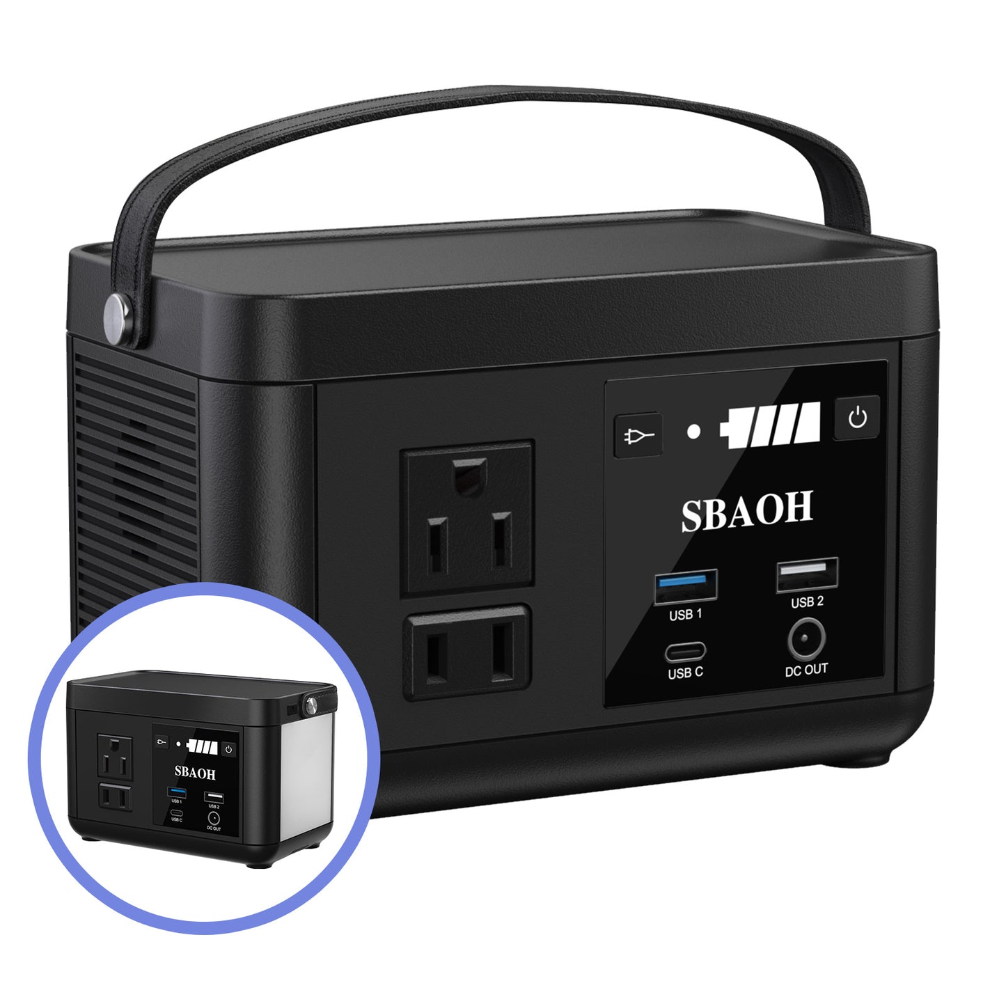 Portable Power Station P86,88.8Wh LiFePo4 Battery,with 120W AC Outputs, Solar Generator For Travel And Camping