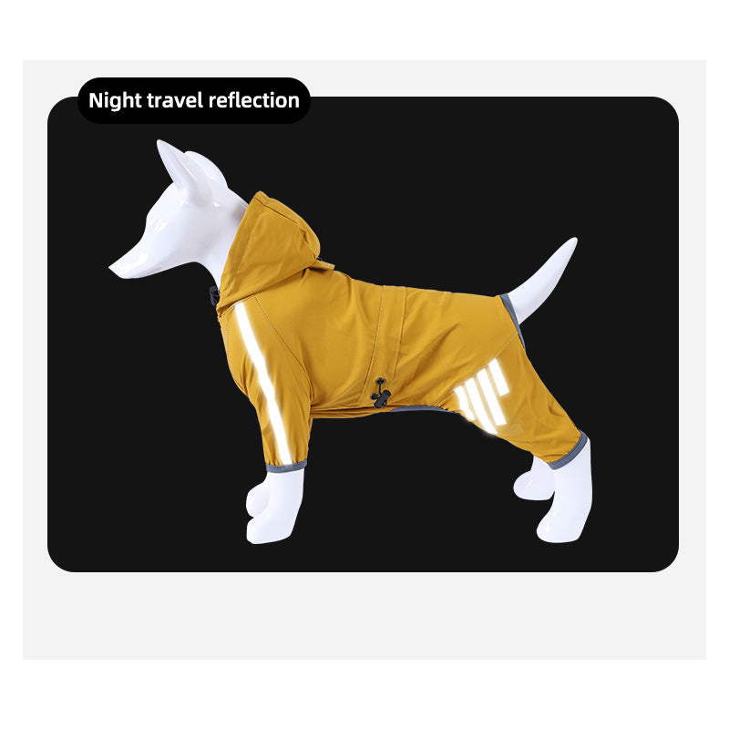 Sily Pet Raincoat Four-legged Raincoat For Dogs Small Dog Outing Clothes Tractable Waterproof Clothing Pet Clothing Cat Costume