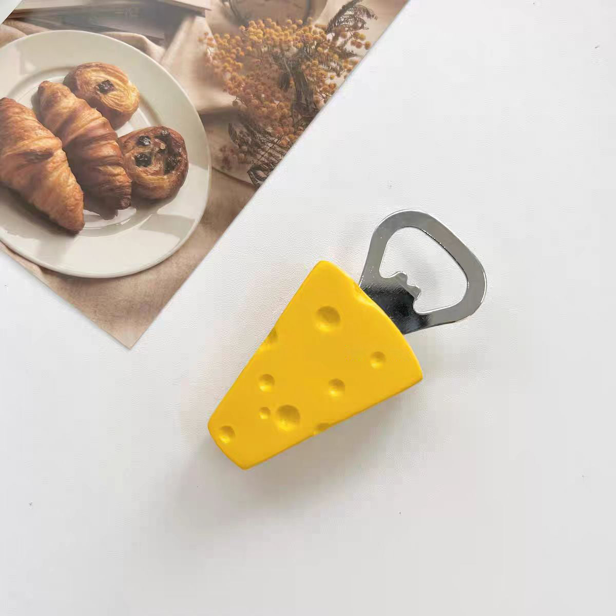 Magnetic Suction Bottle Opener, Sugar Pumpkin, Cheese, Open Lid Artifact, Refrigerator Paste With Magnet, Bottle Cap, Decoration Screwdriver