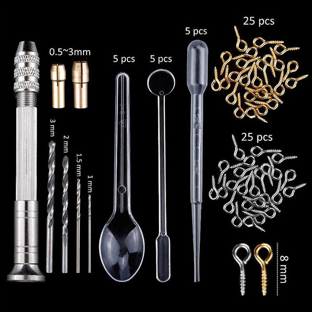 94pcs/set DIY Silicone Mold Mix Stick Dropper Clasp Jewelry Making Accessories Tools Geometric Epoxy Resin Combination Crafts