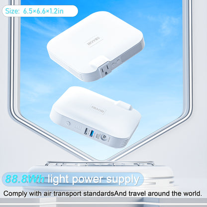 99.9W Camping Power Station,88.8Wh 24000mAh Powerbank Portable Emergency Backup Power Supply ,Solar Panel Is Not Included