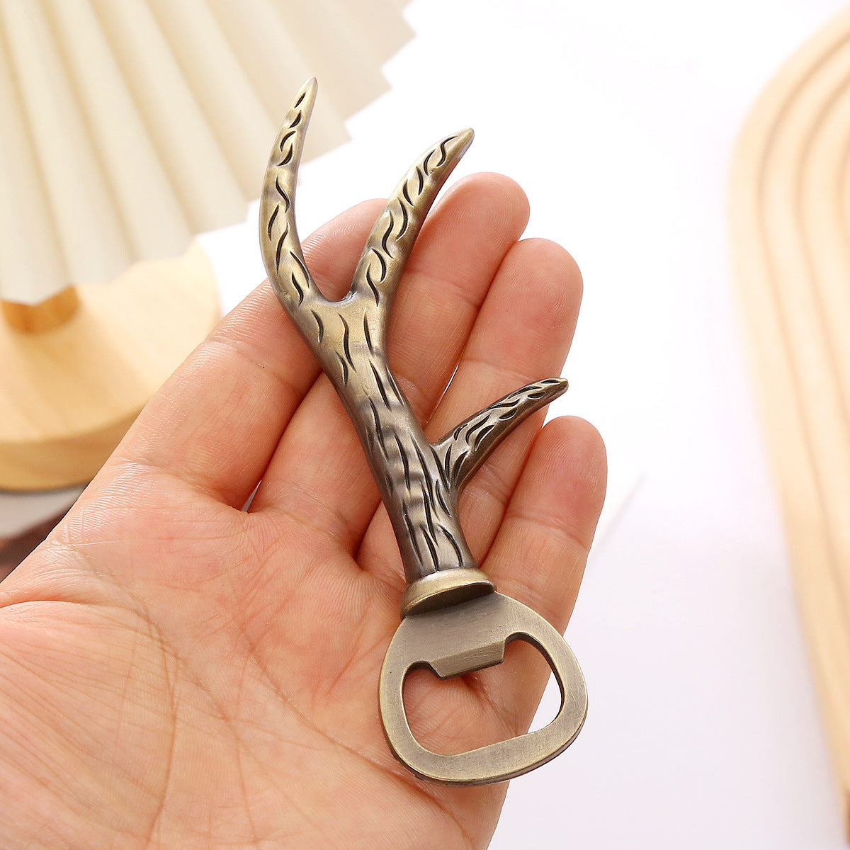 Zinc Alloy Beer Bottle Opener Creative European Home Beer Screwdriver Factory Direct Sales Christmas Antler Wine Opener