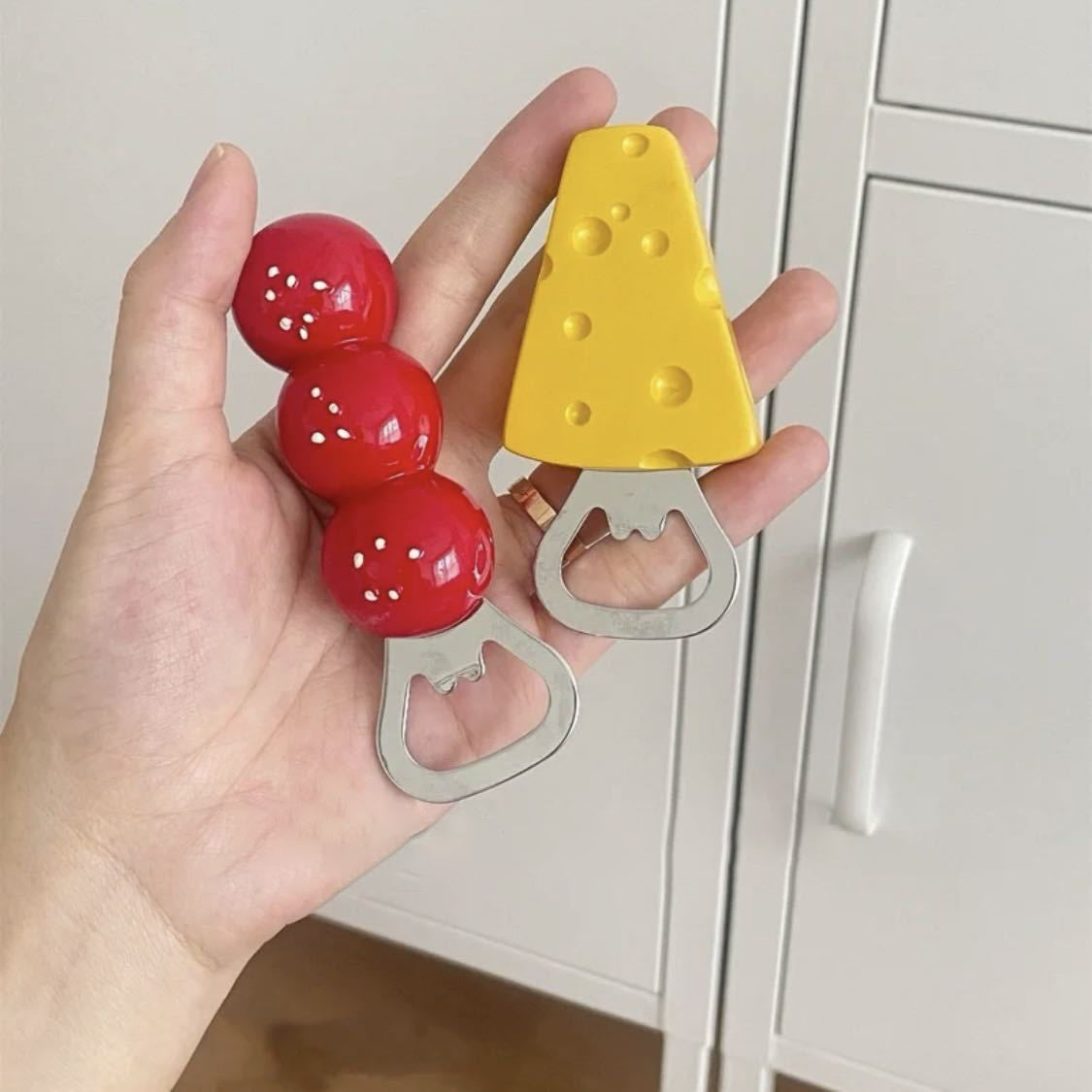 Magnetic Suction Bottle Opener, Sugar Pumpkin, Cheese, Open Lid Artifact, Refrigerator Paste With Magnet, Bottle Cap, Decoration Screwdriver