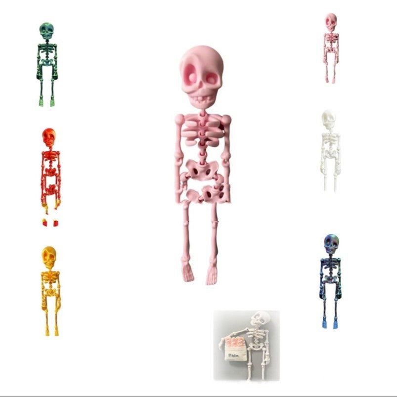 Poseable Skull Refridgerator Magnets Halloween Decoration
