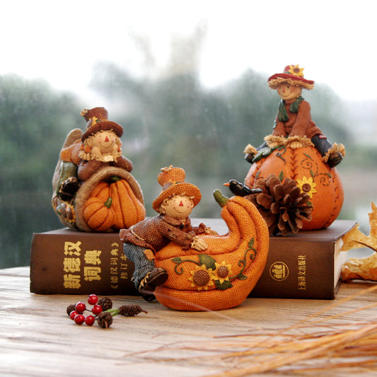 Thanksgiving Resin Pumpkin Scarecrow Crafts