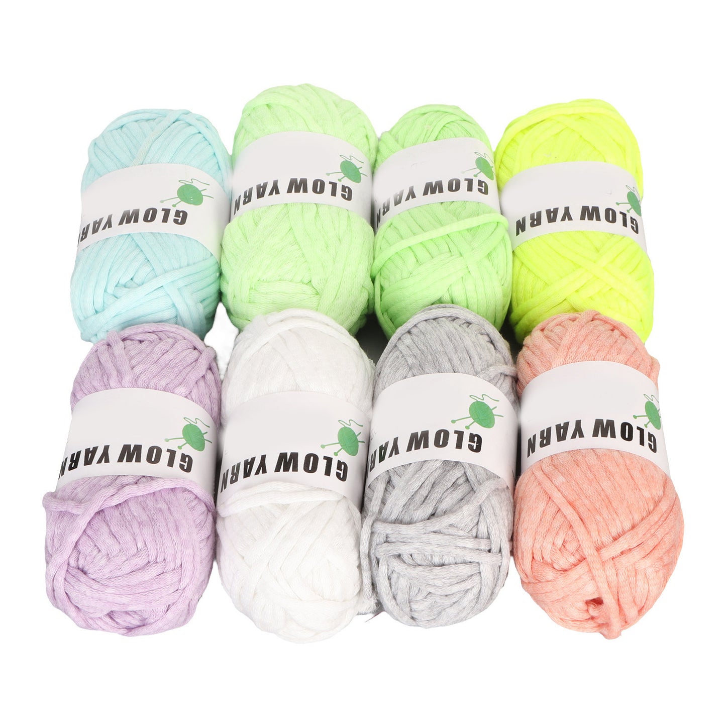 8 Rolls Luminous Yarn DIY Hand Knitted Glow in The Dark Luminous Crochet Yarn for DIY Arts Crafts