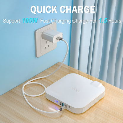 99.9W Camping Power Station,88.8Wh 24000mAh Powerbank Portable Emergency Backup Power Supply ,Solar Panel Is Not Included
