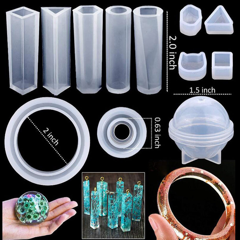 94pcs/set DIY Silicone Mold Mix Stick Dropper Clasp Jewelry Making Accessories Tools Geometric Epoxy Resin Combination Crafts